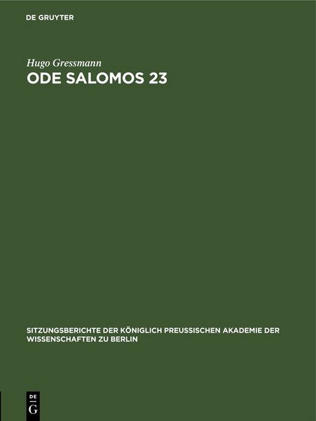 Produktbild: Ode Salomos 23