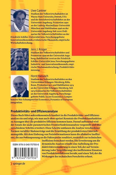 Produktbild: Produktivit&auml;ts- und Effizienzanalyse