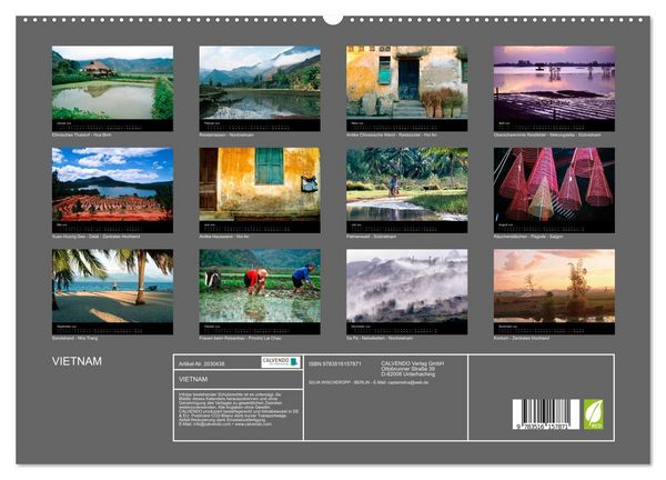 Produktbild: VIETNAM (hochwertiger Premium Wandkalender 2026 DIN A2 quer), Kunstdruck in Hochglanz