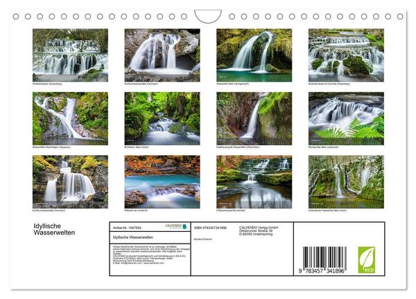 Produktbild: Idyllische Wasserwelten (Wandkalender 2026 DIN A4 quer), CALVENDO Monatskalender