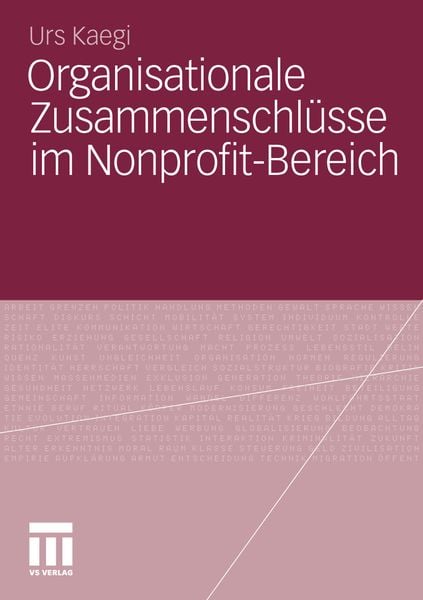 Produktbild: Organisationale Zusammenschl&uuml;sse im Nonprofit-Bereich