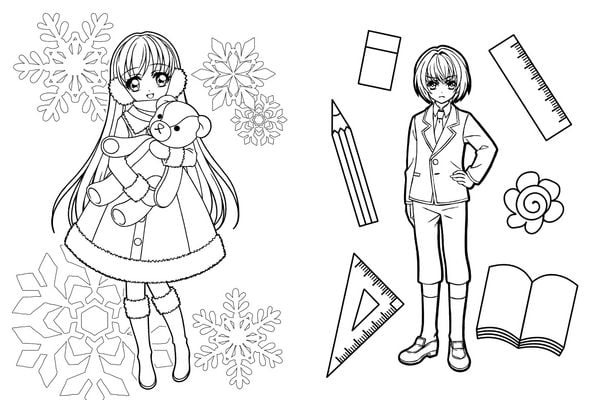 Produktbild: Extra dickes Manga-Malbuch mit Stickern zum Kreativsein und Entspannen f&uuml;r alle Manga-Fans!