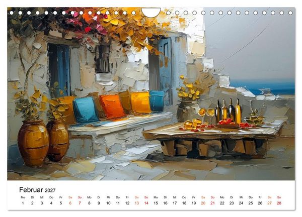 Produktbild: Mediterrane Eleganz (Wandkalender 2027 DIN A4 quer), CALVENDO Monatskalender