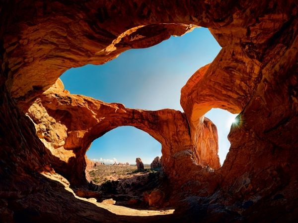 Produktbild: CALVENDO Puzzle Double Arch, Arches Nationalpark, USA | 1000 Teile Lege-Gr&ouml;&szlig;e 64x48cm Foto-Puzzle f&uuml;r gl&uuml;ckliche Stunden