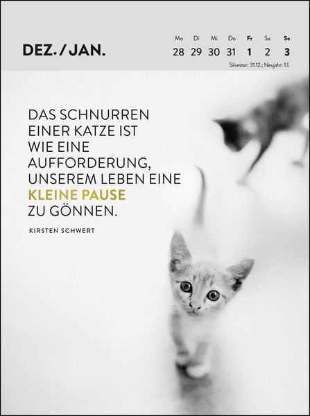 Produktbild: Wochenkalender 2027: Goldene Katzenweisheiten f&uuml;r jeden Tag