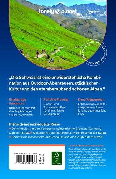 LONELY PLANET Reiseführer Schweiz