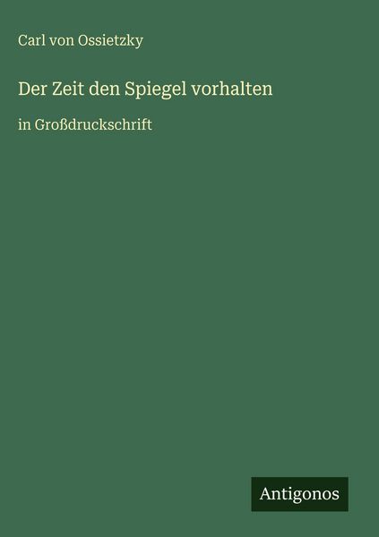 Produktbild: Der Zeit den Spiegel vorhalten