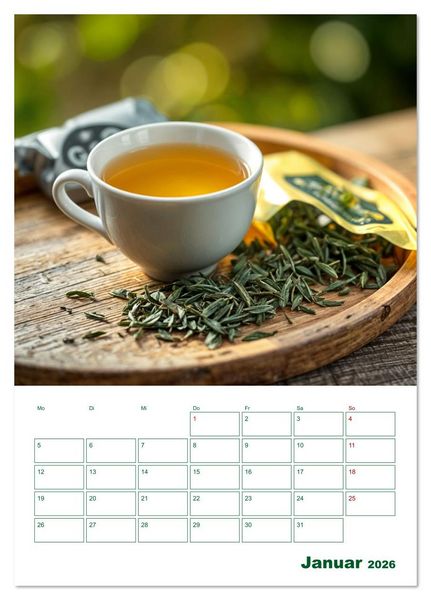 Produktbild: Tee-Reise - Entdeckungen aus aller Welt (Tischkalender 2026 DIN A5 hoch), CALVENDO Monatskalender