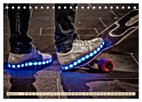 Produktbild: Skateboarding, so cool (Tischkalender 2026 DIN A5 quer), CALVENDO Monatskalender