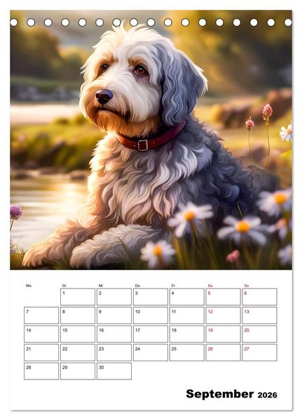Produktbild: Aussiedoodle - Hunde zum Liebhaben (Tischkalender 2026 DIN A5 hoch), CALVENDO Monatskalender