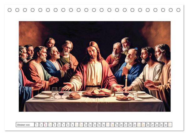 Produktbild: Durch das Jahr mit Jesus (Tischkalender 2026 DIN A5 quer), CALVENDO Monatskalender