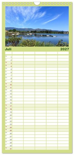 Produktbild: Familienplaner 2027 - Korsika - raue Sch&ouml;nheit mit 5 Spalten (Wandkalender, 21 x 45 cm) CALVENDO
