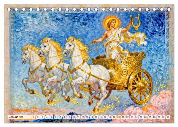 Produktbild: Die G&ouml;tter des Olymps - Die G&ouml;tter der Antike in epischen Bildern (Tischkalender 2027 DIN A5 quer), CALVENDO Monatskalender