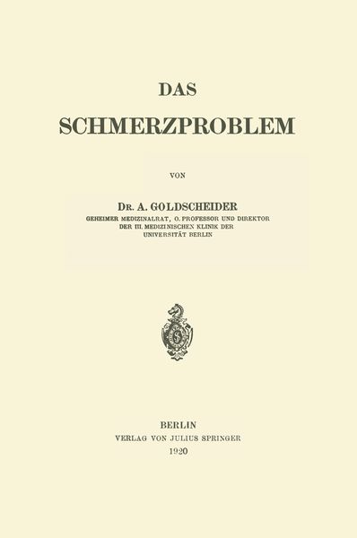 Produktbild: Das Schmerzproblem