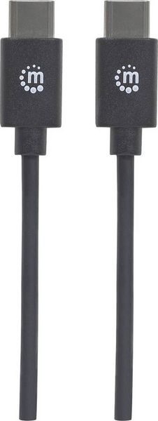 Produktbild: Manhattan USB-Kabel USB 2.0 USB-C&reg; Stecker 2.00m Schwarz 354875