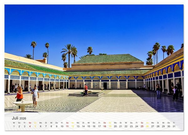 Produktbild: Marrakesch die rote Stadt (Tischkalender 2026 DIN A5 quer), CALVENDO Monatskalender