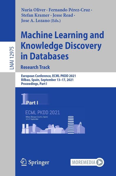 Produktbild: Machine Learning and Knowledge Discovery in Databases. Research Track