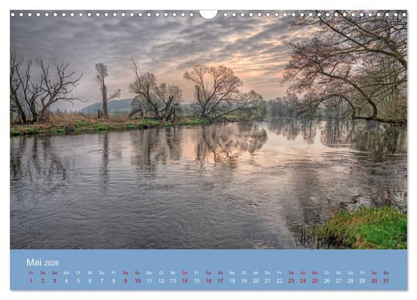 Produktbild: Das Jahr an der Naab zwischen Burglengenfeld und Kallm&uuml;nz (Wandkalender 2026 DIN A3 quer), CALVENDO Monatskalender