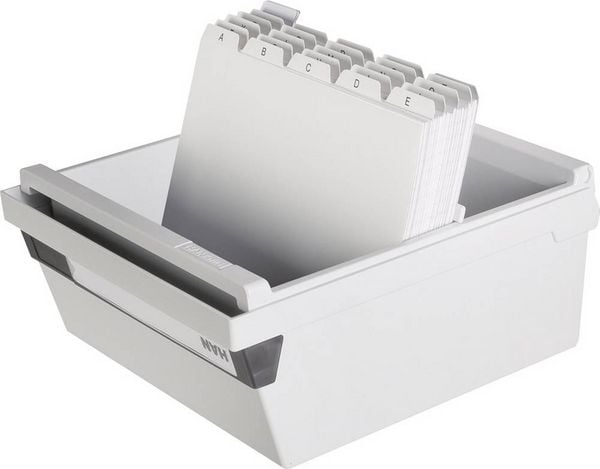 Produktbild: HAN 965-11 Karteikasten Lichtgrau max. Anzahl der Karten: 800 Karten DIN A5 quer