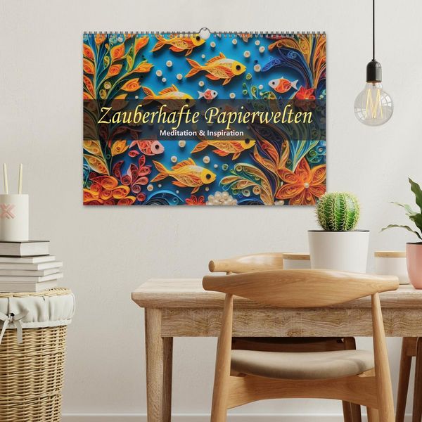 Produktbild: Zauberhafte Papierwelten - Meditation & Inspiration (Wandkalender 2026 DIN A3 quer), CALVENDO Monatskalender