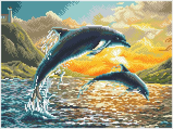 Produktbild: DIAMOND DOTZ - Diamond Painting Delfine