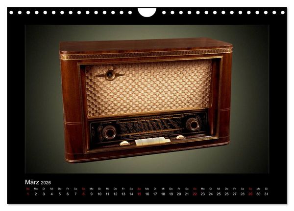 Produktbild: Dampfradios - Antike Radios mit Patina (Wandkalender 2026 DIN A4 quer), CALVENDO Monatskalender