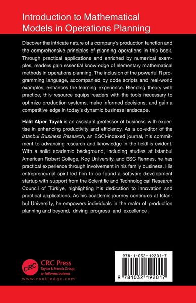 Produktbild: Introduction to Mathematical Models in Operations Planning