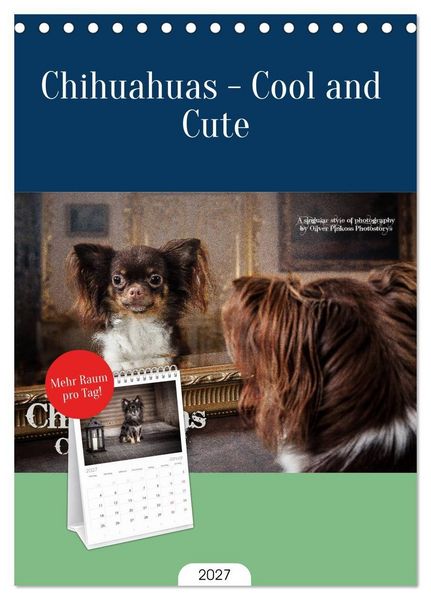 Produktbild: Tischplaner 2027 - Chihuahuas - Cool and Cute (A5 Tischkalender zum Aufstellen) CALVENDO