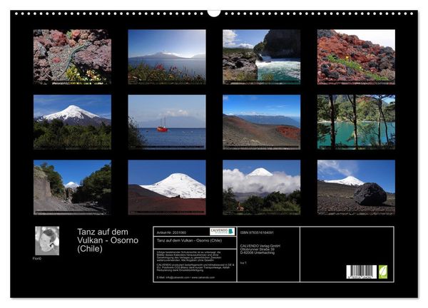 Produktbild: Tanz auf dem Vulkan - Osorno (Chile) (Wandkalender 2026 DIN A2 quer), CALVENDO Monatskalender