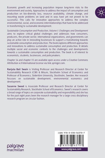 Produktbild: Sustainable Consumption and Production, Volume I