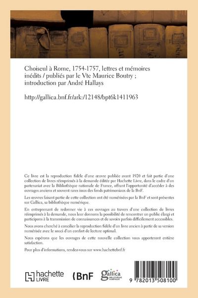 Produktbild: Choiseul &agrave; Rome, 1754-1757, lettres et m&eacute;moires in&eacute;dits
