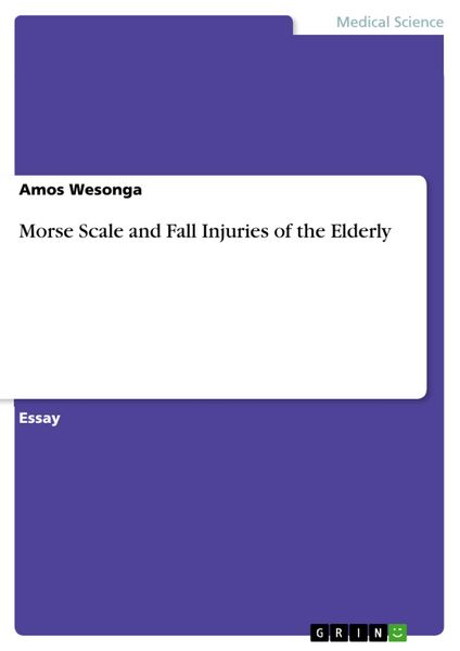 Produktbild: Morse Scale and Fall Injuries of the Elderly