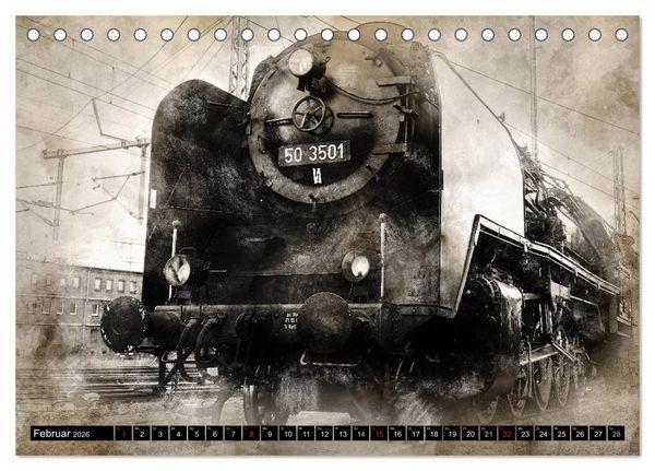 Produktbild: Dampflok Impressionen (Tischkalender 2026 DIN A5 quer), CALVENDO Monatskalender