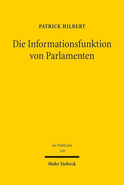 Produktbild: Die Informationsfunktion von Parlamenten