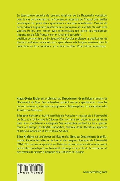 Produktbild: La Spectatrice danoise de La Beaumelle