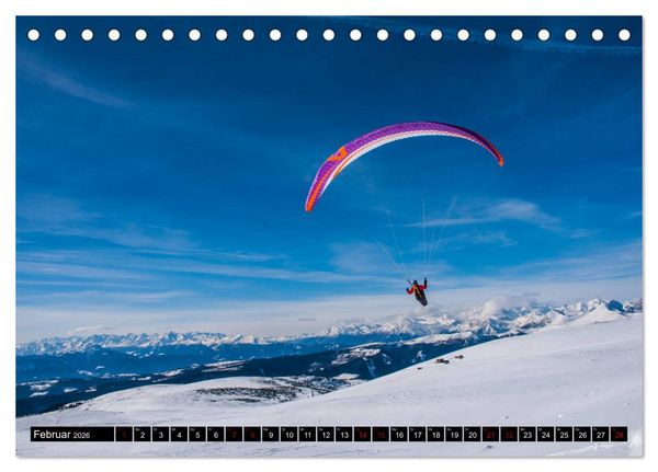 Produktbild: Paragliding - unvergessliche Momente erleben (Tischkalender 2026 DIN A5 quer), CALVENDO Monatskalender