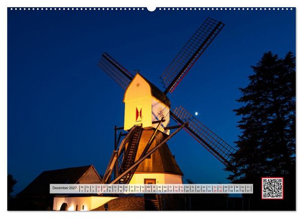 Produktbild: Die sch&ouml;nsten Windm&uuml;hlen am Niederrhein (Wandkalender 2027 DIN A2 quer), CALVENDO Monatskalender