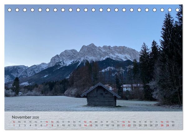 Produktbild: Alpenauszeit - Die Bergh&uuml;tten unserer Alpen (Tischkalender 2026 DIN A5 quer), CALVENDO Monatskalender
