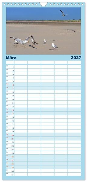 Produktbild: Familienplaner 2027 - Nordseetr&auml;umereien mit 5 Spalten (Wandkalender, 21 x 45 cm) CALVENDO
