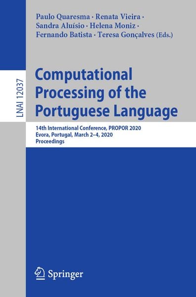 Produktbild: Computational Processing of the Portuguese Language