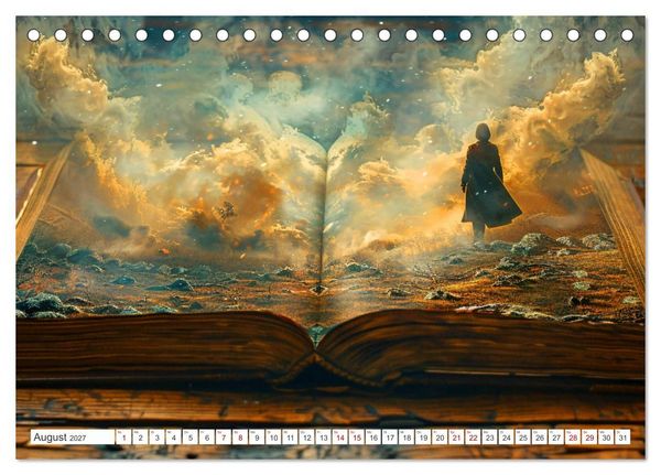 Produktbild: Welten zwischen den Zeilen - B&uuml;cher, die Tr&auml;ume wecken (Tischkalender 2027 DIN A5 quer), CALVENDO Monatskalender