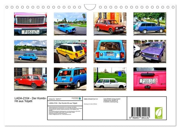Produktbild: LADA-2104 - Der Kombi-Hit aus Toljatti (Wandkalender 2026 DIN A4 quer), CALVENDO Monatskalender