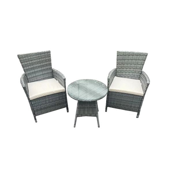 HTI-Living Outdoor Möbel mit Sitzkissen und Glasplatte