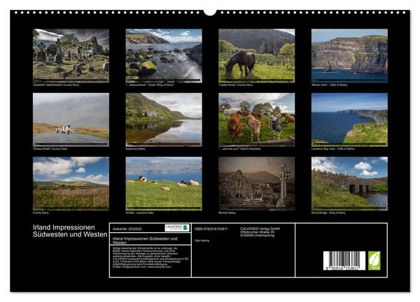 Produktbild: Irland Impressionen S&uuml;dwesten und Westen (hochwertiger Premium Wandkalender 2026 DIN A2 quer), Kunstdruck in Hochglanz