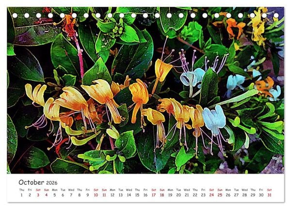 Produktbild: Vivacious Florals (Desk Calendar 2026 DIN A5 landscape), CALVENDO 12 Month DeskCalendar