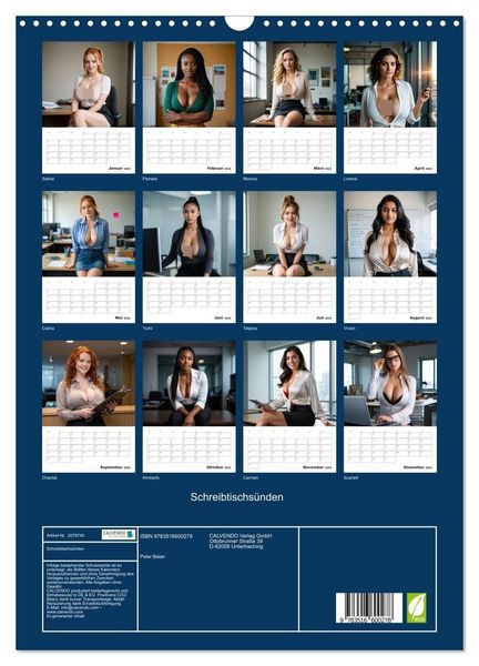 Produktbild: Schreibtischs&uuml;nden (Wandkalender 2026 DIN A3 hoch), CALVENDO Monatskalender