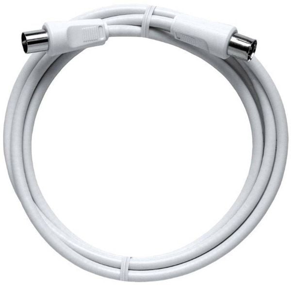 Produktbild: Axing Antennen Anschlusskabel [1x Antennenstecker 75 Ω - 1x Antennenbuchse 75 Ω] 2.50 m 85 dB Wei&szlig;