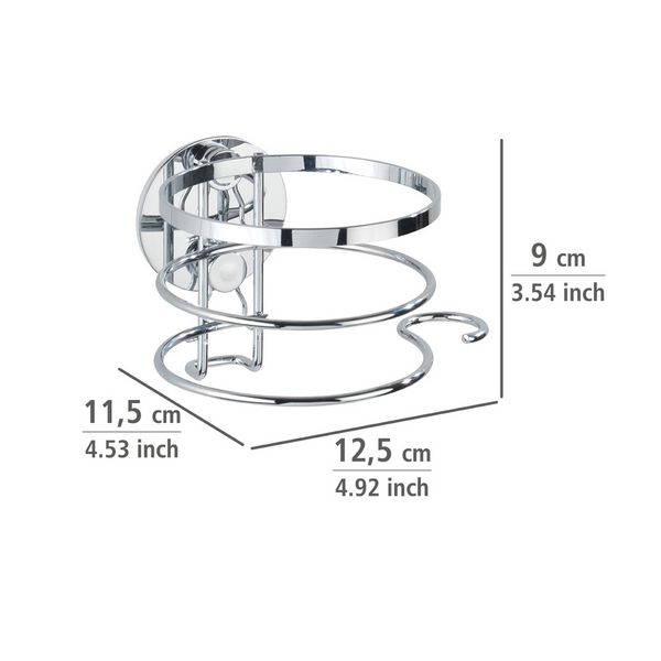 Produktbild: Turbo-Loc&reg; Edelstahl Haartrocknerhalter, rostfrei, Befestigen ohne bohren