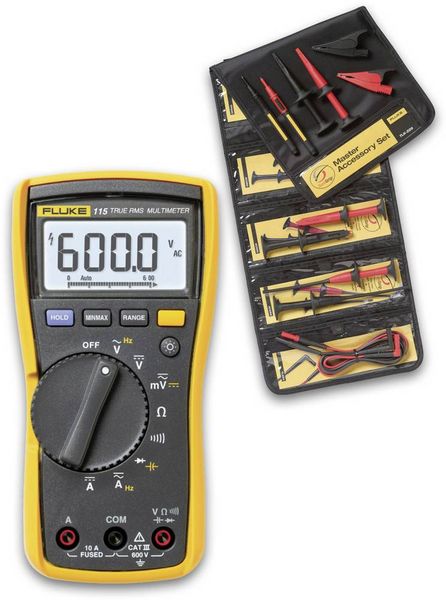 Produktbild: Fluke FLK115/TLK-225-1 Hand-Multimeter digital CAT III 600V Anzeige (Counts): 6000