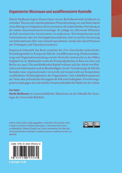 Produktbild: Organisiertes Misstrauen und ausdifferenzierte Kontrolle